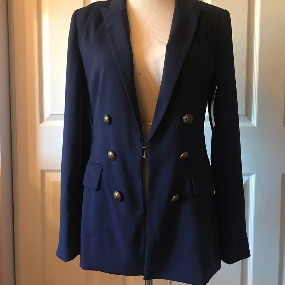 Vintage Boston Proper navy button blazer